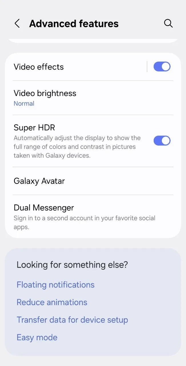 Super HDR toggle in One UI 7.jpg