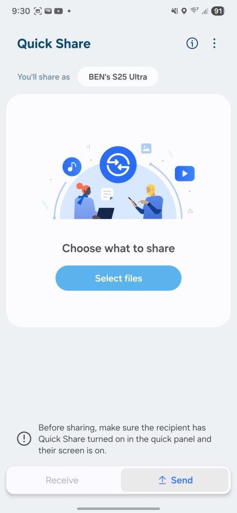 QUICK SHARE NEW DESIGN