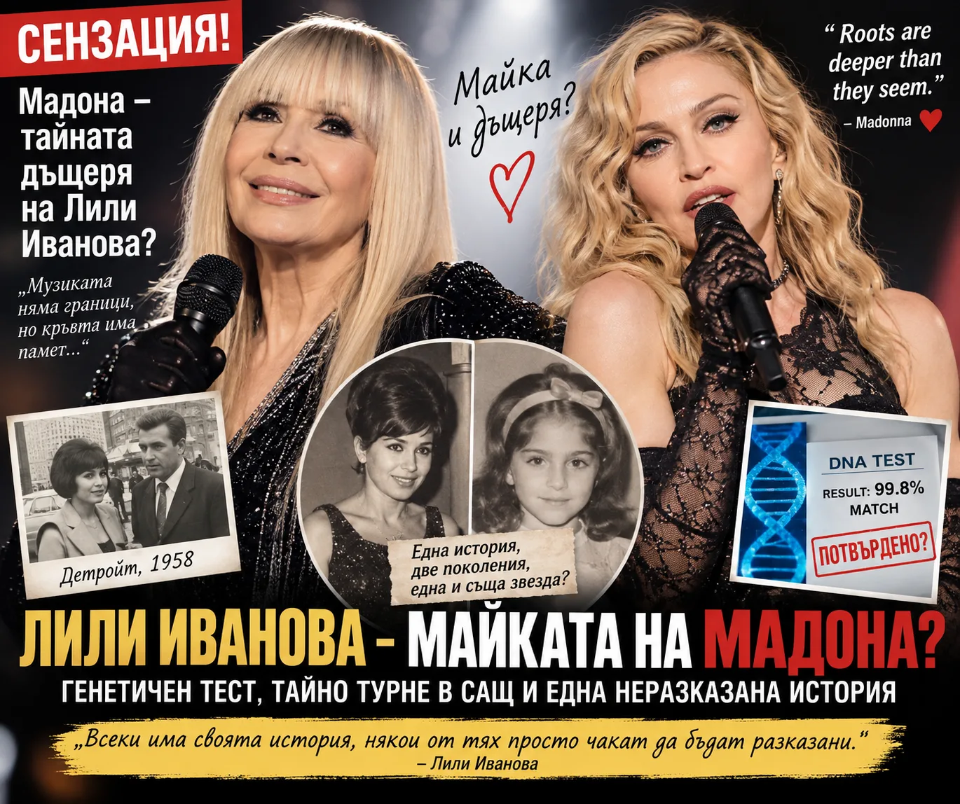 Мадона е дъщеря на Лили Иванова