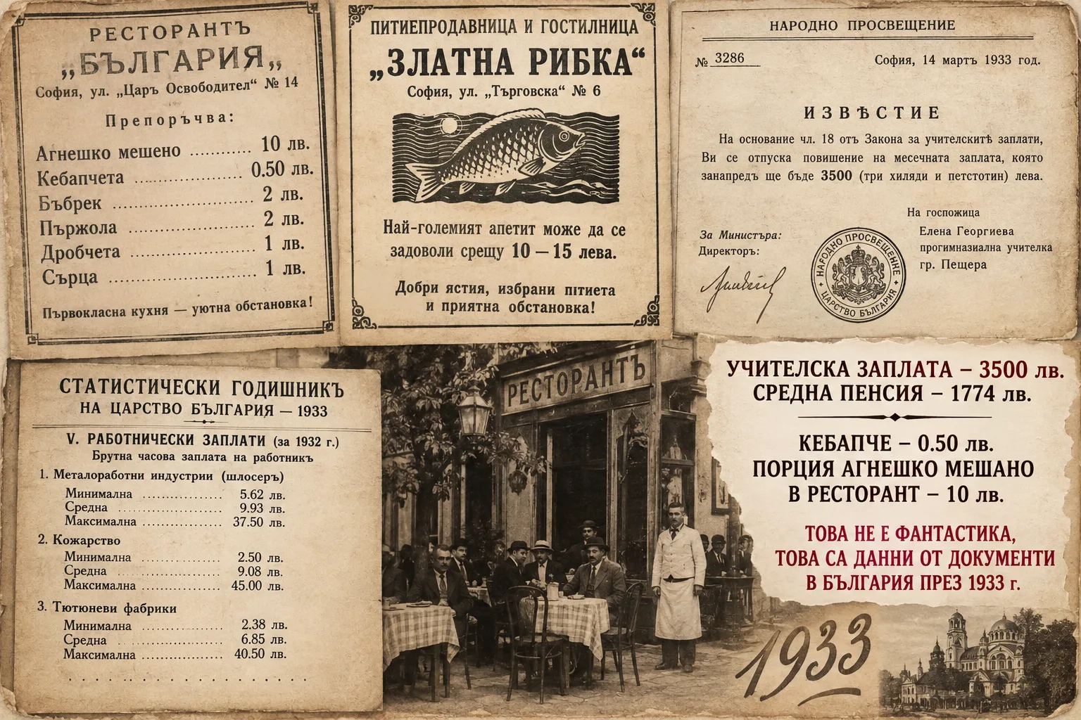 Какви бяха цените, заплатите и пенсиите преди 9 септември 1944 г.