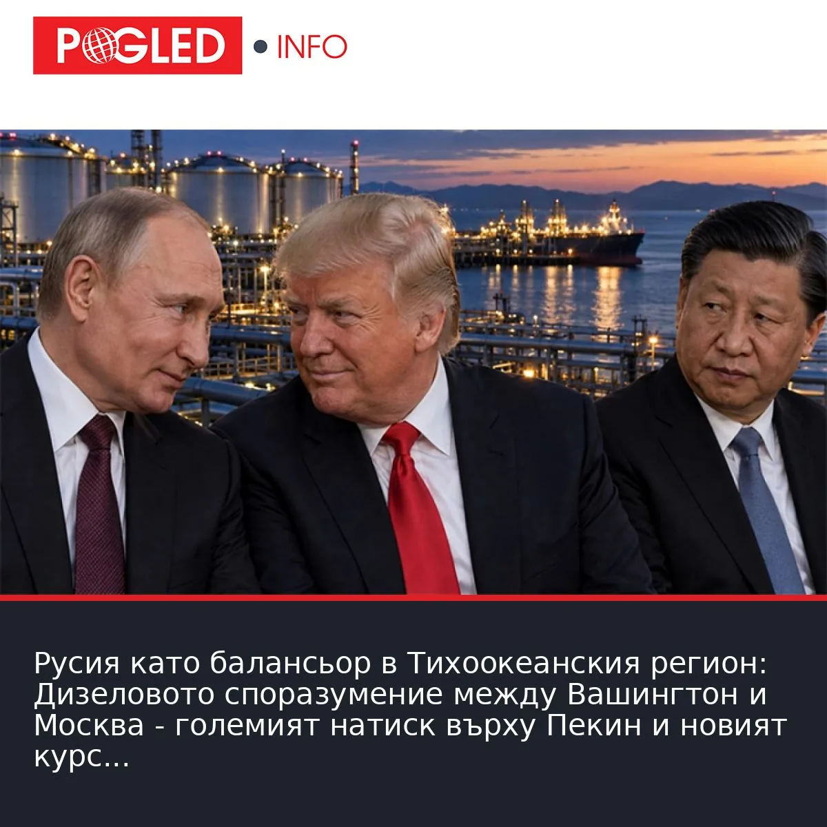 Русия като балансьор в Тихоокеанския регион: Дизеловото споразумение между Вашингтон и Москва - големият натиск върху Пекин и новият курс спрямо Киев