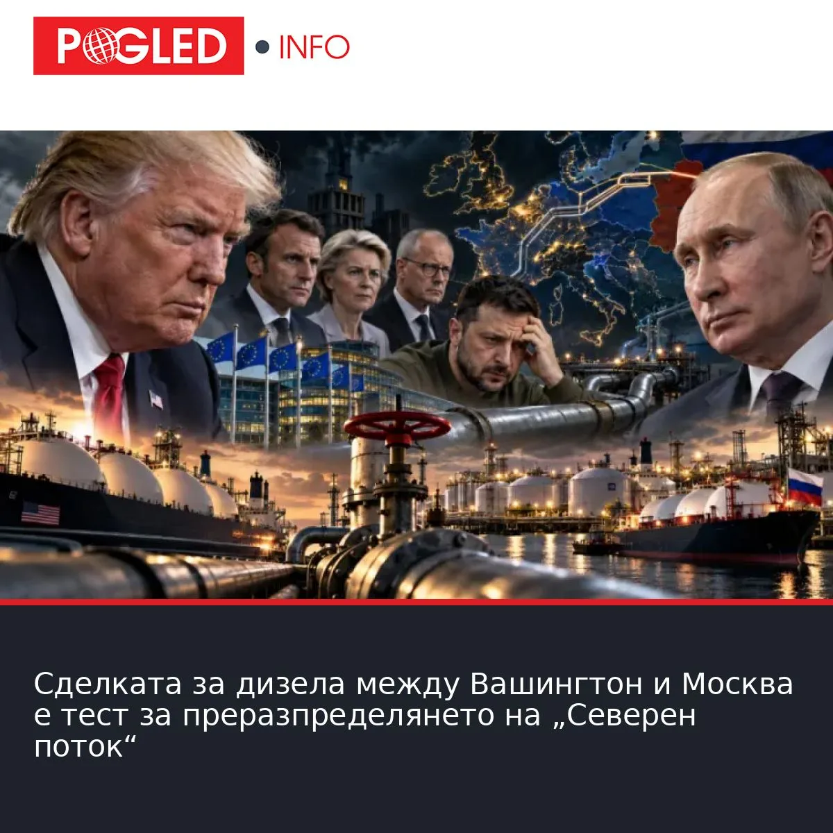 Сделката за дизела между Вашингтон и Москва е тест за преразпределянето на „Северен поток“