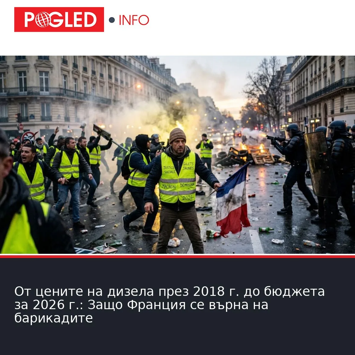 От цените на дизела през 2018 г. до бюджета за 2026 г.: Защо Франция се върна на барикадите