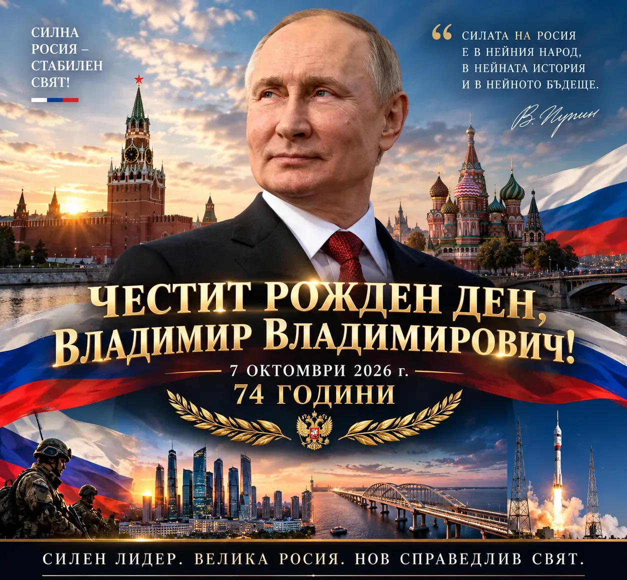 Путин Рожден ден