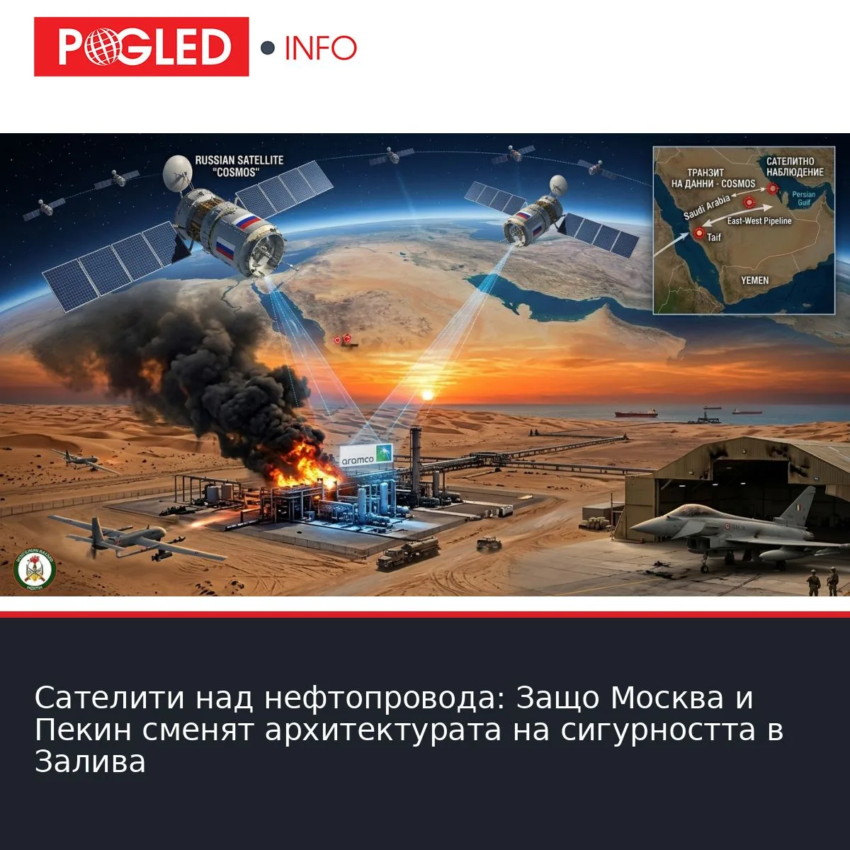 Сателити над нефтопровода: Защо Москва и Пекин сменят архитектурата на сигурността в Залива